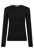 Oma-Stickerei Ls Tee 33180 | Schwarz
