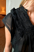Jayla S Voile Top | Schwarz