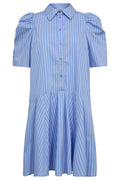 Mica Stripe SS Shirt Dress 36551 | Hellblau
