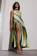 Asla Kleid | Grüngrüner Jet Stream