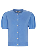 Srmarla Ss O-Neck Cardigan Knit | Vista Blau