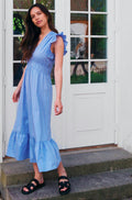 Pollana Popeline-Kleid | Himmelblau | Kjole von Neo Noir