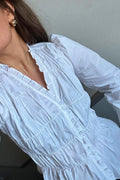 Ora Popeline Bluse | Weiß