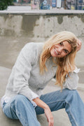 Nuna Strickjacke | Hellgrau Melange