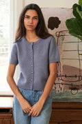 Mitta-Strickjacke | Rauchblau