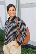 Sara Gestreifte Polobluse | Marineblau