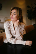 Landa Leo Jacquard Bluse | Champagner