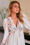 Silfi Blumendruckkleid | Creme