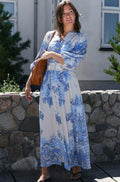 Stellar Artist Paisley-Kleid | Puderblau