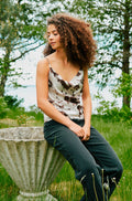 Lindy Kuh-Print-Top | Braun