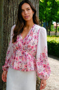Bluse mit Blumendruck Fie | Rose