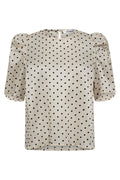 Dilan Dot Ss Bluse 35868 | Puder