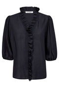 Anika Rüschen-Ss-Shirt 35905 | Marineblau