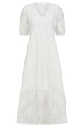 Naya Anglaise Plisseekleid 36471 | Weiß
