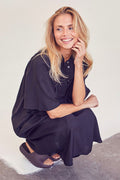 Callum Volume Ss Dress | Schwarz