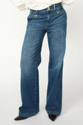 Candia Peach Jeans Lang | Lang Dunkelblau 