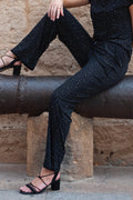 Alma Weite Hose | Schwarz Simili