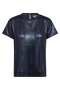 Nivola Metallic-T-Shirt mit Rundhalsausschnitt | Salute Navy