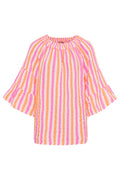 Putte-Shirt | Orangefarbener Fuxia-Streifen