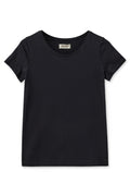 Arden Bio-O-Ausschnitt-T-Shirt | Schwarz