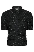 Frannie Dot Shirt | Schwarz