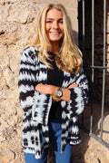 Tine Tie Dye Kimono | Schwarz Blau Tie Dye
