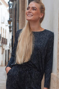 Alma Ls Top | Schwarzgraue Spitze