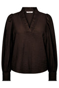 Shina V-Bluse 35922 | Dunkelbraun