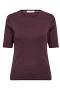 Granny Embroidery Ss Tee 33166 | Weinrot