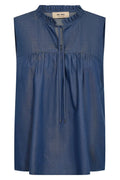 Solandra Sl Jeansbluse | Mittelblau