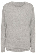 Lora Ls Bluse | Hellgrau Melange
