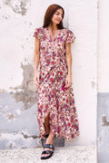Luna Ausgestelltes Wickelkleid | Vivid Rouge