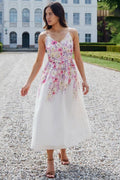 Sanni Kleid mit Blumendruck | Elfenbein