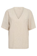Lavabluse | Einfach Taupe Offwhite