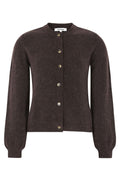 Allison O-Ausschnitt Strickjacke | Schokoladenpflaume Mel