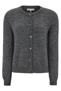 Allison O-Ausschnitt Strickjacke | Mittelgrau Mel