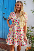 Ester SS Kleid | Mehrfarbige Blume