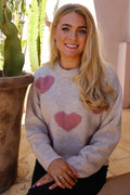 Fro Heart Pullover | Elfenbein Rose Herz