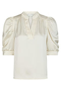 Roella schwere Satinbluse | Perle