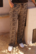 Alma Weite Hose | Mocca Braune Spitze