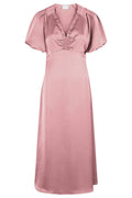 Illana Kleid aus schwerem Satin | Abendrose