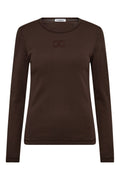 Granny Embroidery Ls Tee 33180 | Dunkelbraun