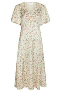 Illana Blumendruckkleid | Creme