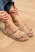 Wildleder Sommersandalen | Beige