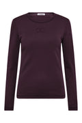 Oma Stickerei Ls Tee 33180 | Pflaume
