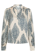 Rosslyn Paisley Drop Bluse | Creme | Bluse von Neo Noir