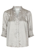 Diana Bluse mit leuchtenden Punkten | Helles Taupe