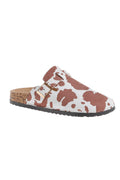 Slipper mit Kuh-Print | Kuh-Kamel