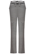 Natalia Straight Pants | Schwarz Creme Streifen