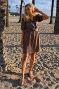 Tiki Ss Twist Kleid | Braun